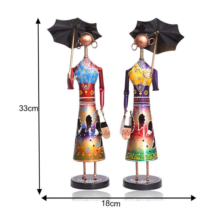 Handcrafted Umbrella Musician Dolls (Set of 2)