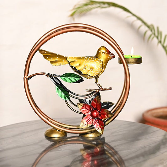 Round Bird Tealight Holder