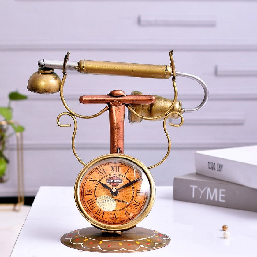 Vintage Telephone Desk Clock