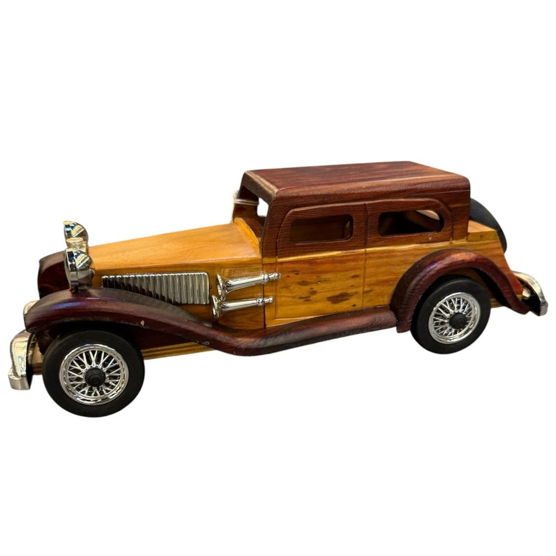Handcrafted Wooden Vintage Car