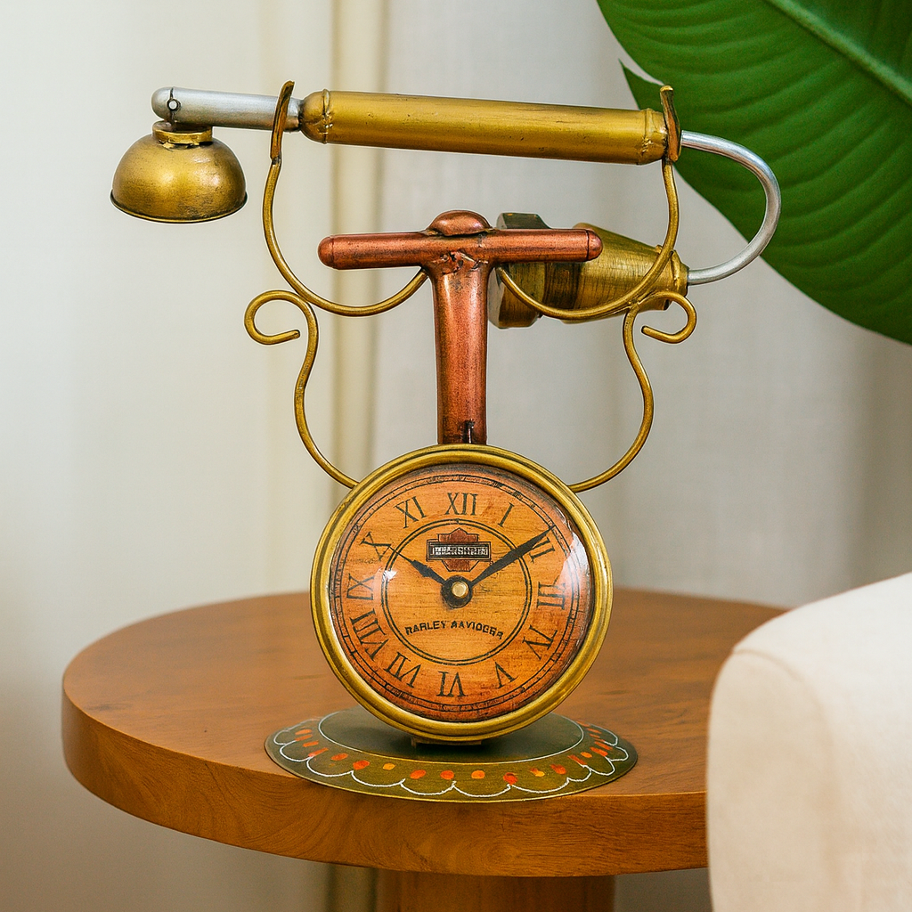 Vintage Telephone Desk Clock