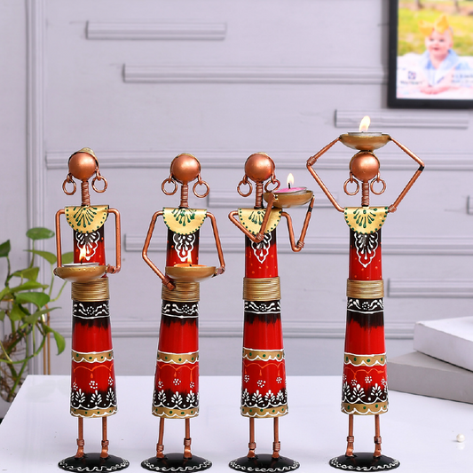 Labour Lady Tealight Holders (Set of 4)
