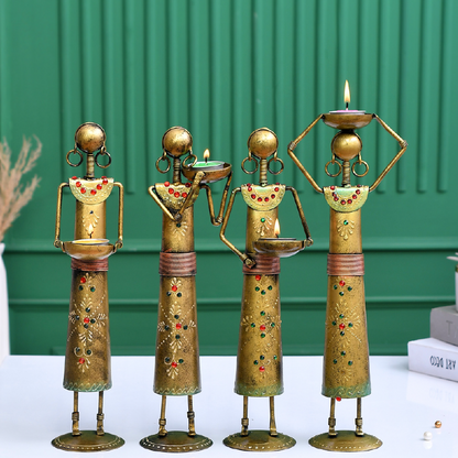 Labour Lady Tealight Holders (Set of 4)
