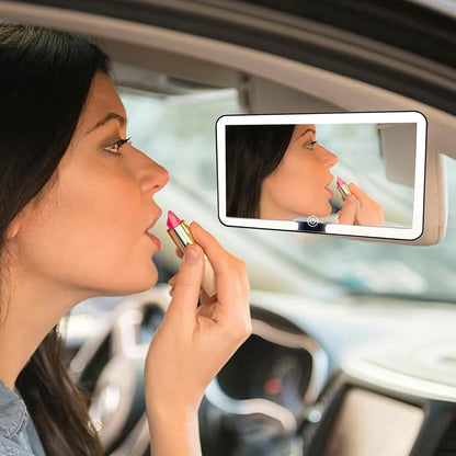 LED Vanity Car Mirror I Perfect Makeup Anytime, Anywhere!