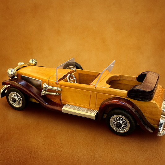 Artisanal Wooden Classic Car