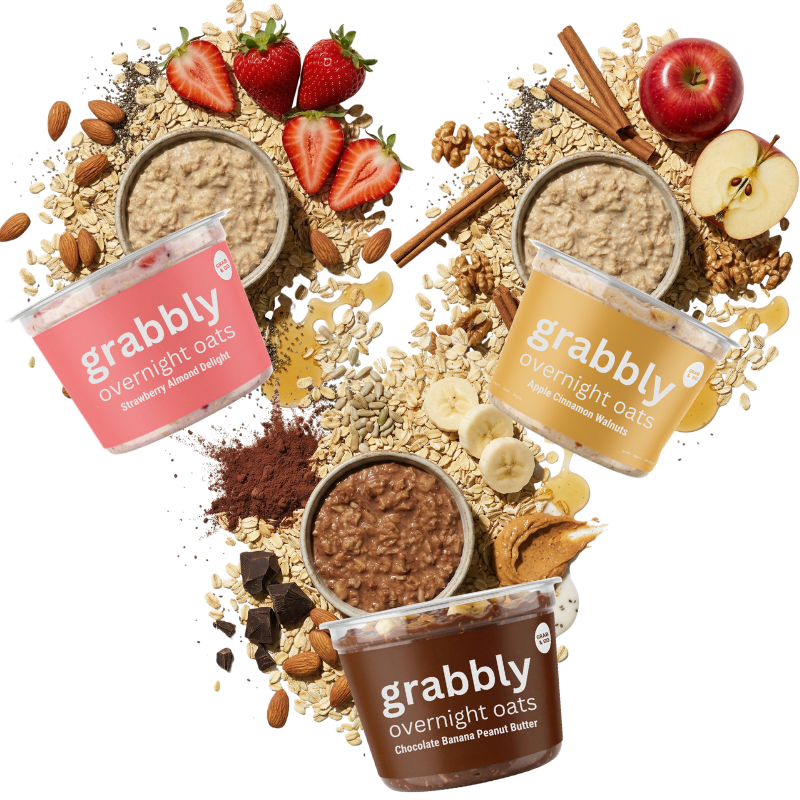 Grabbly overnight oats — all flavours